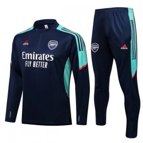Arsenal Sudadera De Entrenamiento Trajes 2022/23 Cuarto-Cremallera Verde Azul